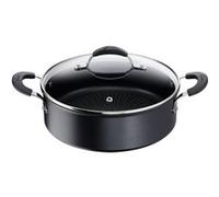 Lagostina Tempra, Casserole Basse 26cm avec Couvercle, Revêtement Antiadhésif en Titane Anti-rayures et Fond en Acier Inox, Manches Rivetés, pour Toutes les Sources de Chaleur Compris l'Induction