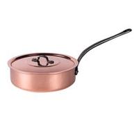 Sauteuse en cuivre massif avec couvercle 24 cm Baumalu