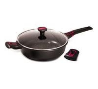 Sauteuse avec couvercle granit Pro céramique 24 cm - Baumalu - Noir - Fonte Aluminium Noir G