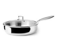 IBILI - Poêle à rôtir avec couvercle Triply Natural 28, acier inoxydable, compatible avec induction, sans antiadhésif