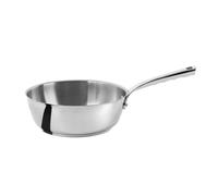 De Buyer - Sauteuse bombée en inox MILADY - 24 cm - Fabriquée en France, Sans PFAS, Inox 18/10 Performant et Résistant, Fond Sandwich, Tous Feux + Four, Finition Poli Brillant