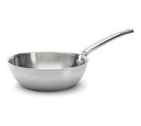 De Buyer - Sauteuse bombée en inox 3 couches ALCHIMY - 24 cm - Fabriquée en France, Sans PFAS, Maîtrise de la Cuisson, Inox 18/10, Tous Feux + Four, Finition Poli Brossé, Gris