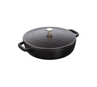 Staub Cocotte ronde Chistera 28 cm fonte émaillée 6,7 l noir mat