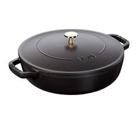 Sauteuse Chistera en fonte noir mat ø 24 cm avec couvercle