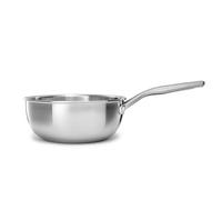KitchenAid MultiPly 3PLY Poêle de Chef en Acier Inoxydable Sans PFAS, 20 cm/2,36 L Triply, Multiclad, Induction, Va au four jusqu'à 220°C, Lave-Vaisselle, Argent