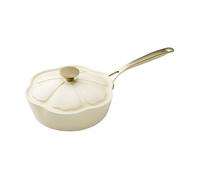 MENASTYL - Sauteuse 24cm Dahlia sans PFAS - Revêtement céramique antiadhésif crème - 98% d'aluminium recyclé - Tous feux dont induction et lave-vaisselle - Poignée rivetée en inox - 6020942