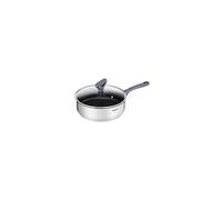 Tefal Sauteuse 24 cm, Induction, Revêtement intérieur antiadhésif, Acier inoxydable, Garantie 10 ans, Bords verseurs, Poignées ergonomiques isolantes, Poêle, Casserole, Daily Cook G7133244