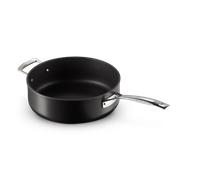Sauteuse droite 28 cm avec Poignée d'Assistance antiadhérente noire Les Forgées