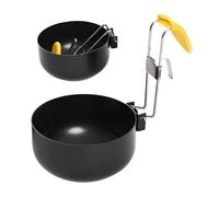 Sauteuse d'œufs - Tasse pliable de 8 x 10 cm pour une préparation facile de la cuisson, surface antiadhésive avec cuisine domestique, matériau en acier inoxydable pour un petit déjeuner rapide