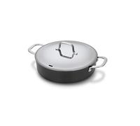 Sauteuse en aluminium 2 anses avec couvercle 28 cm - - Argent - Acier