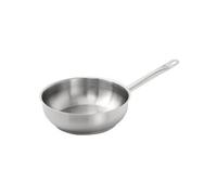 Vogue Sauteuse évasée en acier inoxydable, 240 mm/3,05 litres, toutes plaques de cuisson, compatible source de chaleur et induction, passe au lave vaisselle, poêle profonde, M923