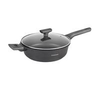 Sauteuse Fonte D'aluminium Noire 26cm Avec Couvercle Betty St26tfi De Kitchencook