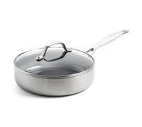 Sauteuse Geneva en Céramique 24 cm + Couvercle en verre - Greenpan - Argent - Céramique Argent
