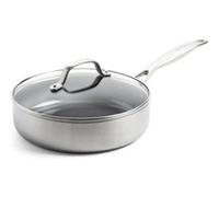 Sauteuse Geneva en Céramique 24 cm + Couvercle en verre - Greenpan - Argent - Céramique Argent
