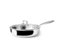 IBILI - Poêle à rôtir avec couvercle Triply Natural 28, acier inoxydable, compatible avec induction, sans antiadhésif