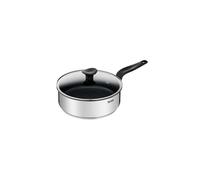 Tefal Sauteuse Primary 24 cm avec couvercle en verre – Inox, antiadhésif sain, Garantie 10 ans