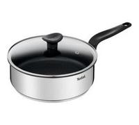 Tefal Sauteuse Primary 24 cm avec couvercle en verre – Inox, antiadhésif sain, Garantie 10 ans