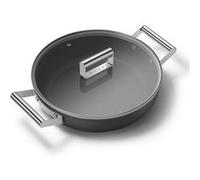 Sauteuse noir mat 28cm + couvercle Smeg DPF2812BLM noir G