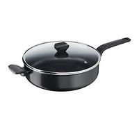 Tefal B55537 Poêle à ragoût de 28 cm Easy Cook & Clean | avec couvercle en verre | revêtement antiadhésif | sûr | signal thermique | fond du plat à diffusion | cuisson saine | noir (tous les types de cuisinières sauf à induction)