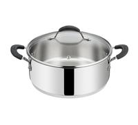 Sauteuse Tempra 2 anses avec son couvercle 26 cm en acier inoxydable 35x30.5 cm