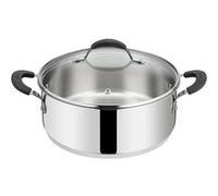 Lagostina Sauteuse Tempra 26 cm – 2 anses avec couvercle – Acier inoxydable (Argent)