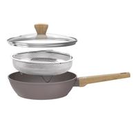 Sauteuse - Tous Feux Dont Induction - - Am9910 - Revetement Céramique - ø 24 Cm - Couvercle Et Panier Inox - Tau Arthur Martin