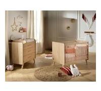 Chambre bébé duo - Lit 120 x 60 cm + Commode 3 tiroirs - Arty - SAUTHON