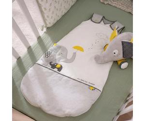 Sauthon Bwdo1 Sac De Couchage Pour Bébés Garçon/Fille Blanc, Gris Et Jaune Blanc