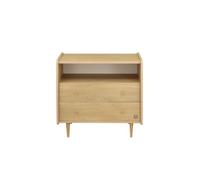 Commode 2 tiroirs et 1 niche pieds bois et poignées métal - my love marron TU