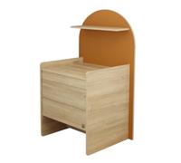 Sauthon Commode à Langer évolutive en Bureau - décor Bois chêne sépia Forme Arche (Camel, Taille Unique)