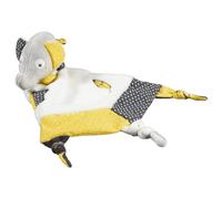 Sauthon Doudou mouchoir Eléphant en velours gris – Mixte – À partir de 1 mois – L19xH3