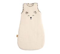 Gigoteuse bébé hiver en gaze de coton détails léopard ecru 0/6M