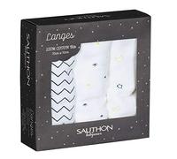 Sauthon Langes bébé en Coton Bio Blanc