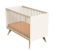 Lit bébé 120x60 à barreaux sur pieds - camille vanille 60X120