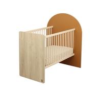 Lit bébé évolutif 120x60 en 90x190- tête de lit arche - arche caramel/marron 60X120