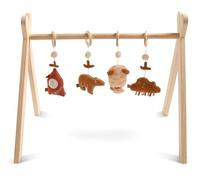 Arche D'éveil Bois Avec 4 Jouets Marron