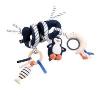Spirale d'activités pingouin en velours - baby sailor bleu TU