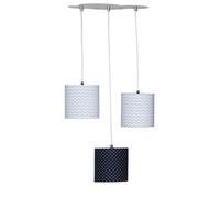 Sauthon Suspension Lumineuse Trio Plafonnier en Coton Blanc
