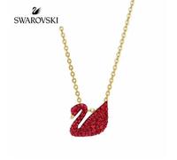 Sautoir Collier-Collier Swarovski Iconic Swan Red Matière: Métal Or