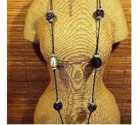 Sautoir Créateur ""Lyrisme"" Gris / Noir