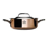 De Buyer – Sautoir en cuivre PRIMA MATERA – anse et couvercle en inox – Diamètre 28 cm