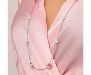 Sautoir MORELLATO en Argent 925/1000 Blanc et Perle de Culture Rose