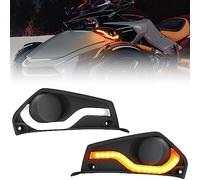 SAUTVS Lot de 2 coques de feux de brouillard avec feux de circulation diurnes pour Can Am Spyder F3 15-20, couvercle de phare antibrouillard avec kit de feux de circulation diurnes à DEL pour Can-Am