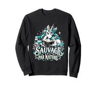 Sauvage par Nature - Cadeau Licorne Arc-en-Ciel Sweatshirt