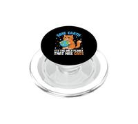 Sauve la Terre, C'est la Seule planète à Avoir des Chats PopSockets PopGrip pour MagSafe