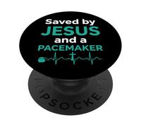 Sauvé par Jésus et Une Chirurgie d'implant Cardiaque PopSockets PopGrip Adhésif