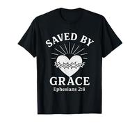 Sauvé par la grâce Ephésiens 2:8 Crown of Thorns Christian T-Shirt