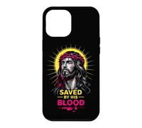Sauvé par Son Sang Jésus-Christ Couronne d'épines chrétienne Coque pour iPhone 12 Pro Max