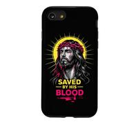 Sauvé par Son Sang Jésus-Christ Couronne d'épines chrétienne Coque pour iPhone SE (2020) / 7/8