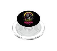 Sauvé par Son Sang Jésus-Christ Couronne d'épines chrétienne PopSockets PopGrip pour MagSafe